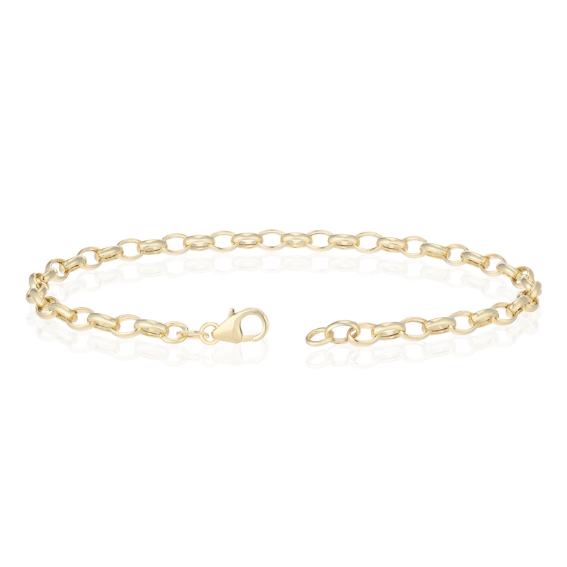 Main Image 3 of 18ct Yellow Gold 130 Gauge Oval Belcher 7&quot; Bracelet