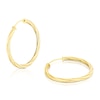 Thumbnail Image 1 of 9ct Yellow Gold 20mm Twisted Sleeper Hoop Earrings