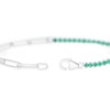 Thumbnail Image 3 of Sterling Silver Green Cubic Zirconia & Paper link Chain Bracelet