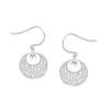 Thumbnail Image 2 of Sterling Silver Cubic Zirconia Pavé Round Drop Earrings