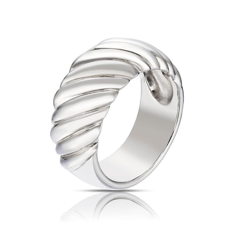 Main Image 2 of Sterling Silver Twist Chunky Small Ring - Size L