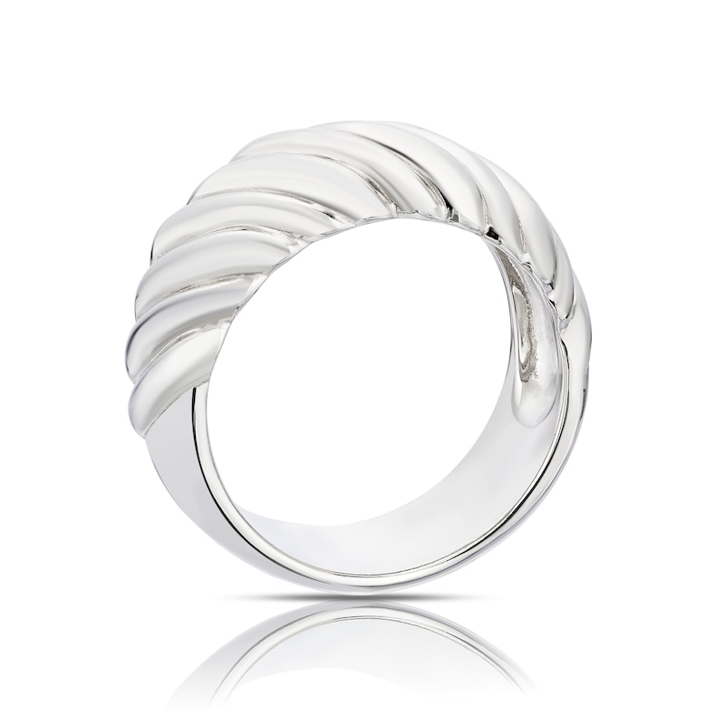 Main Image 3 of Sterling Silver Twist Chunky Small Ring - Size L