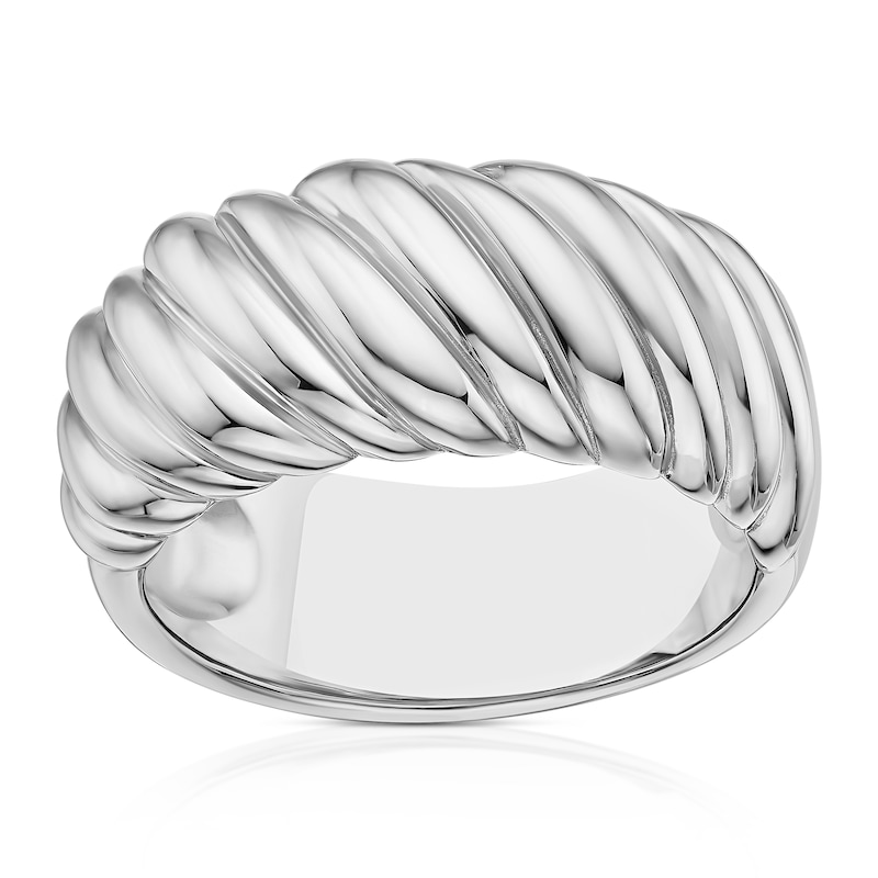 Main Image 1 of Sterling Silver Twist Chunky Medium Ring - Size N