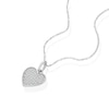 Thumbnail Image 2 of Sterling Silver Cubic Zirconia Pavé Heart Pendant 16+2" Necklace