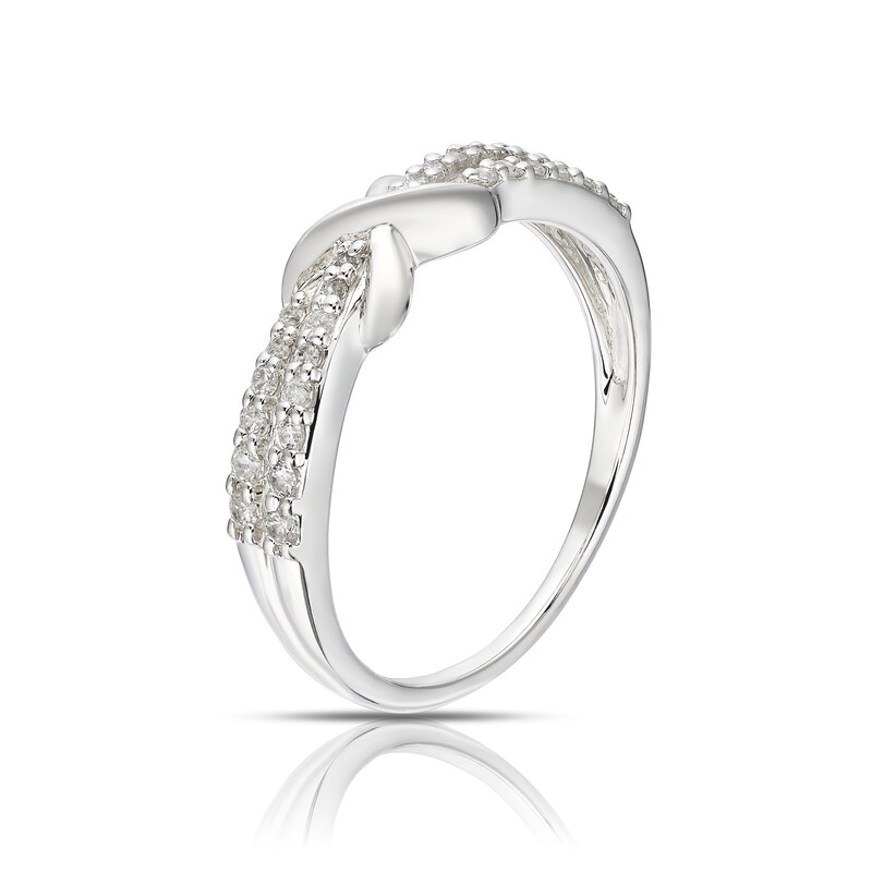 Main Image 2 of Sterling Silver Cubic Zirconia Kiss Eternity Ring