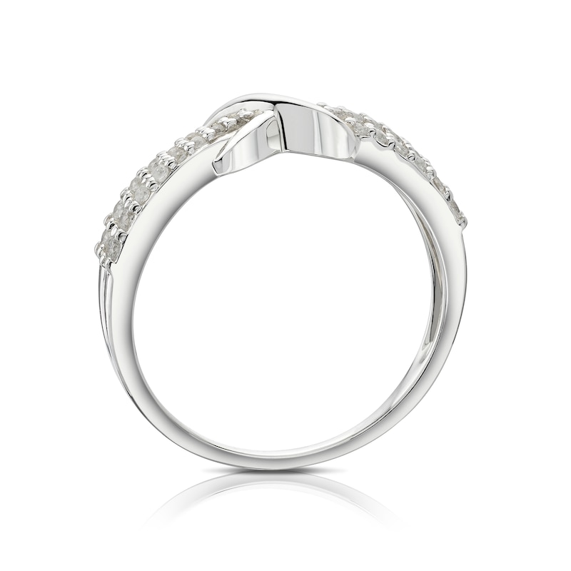 Main Image 3 of Sterling Silver Cubic Zirconia Kiss Eternity Ring