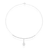 Thumbnail Image 2 of Sterling Silver Pearl & Cubic Zirconia Pendant 18 Inch Lariat Necklace