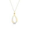 Thumbnail Image 1 of 9ct Two Colour Twisted Pendant 16+ 2 Inch Necklace