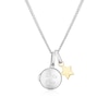 Thumbnail Image 1 of Children's Sterling Silver & 9ct Yellow Gold Little Star Locket 14+2 Inch Necklace