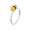 Thumbnail Image 2 of Children's Sterling Silver Bee Enamel Small Ring - Size F