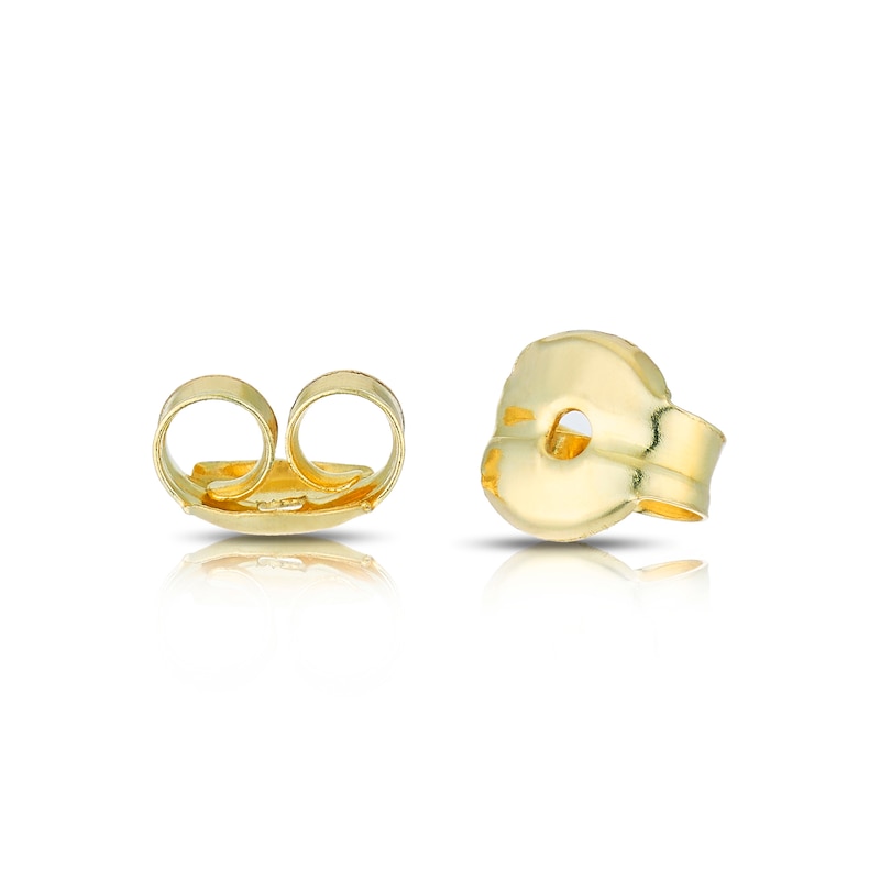 Main Image 2 of 9ct Yellow Gold Puff Heart Stud Earrings