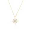 Thumbnail Image 1 of 9ct Yellow Gold Cubic Zirconia North Star Pendant 17+1 Inch Necklace