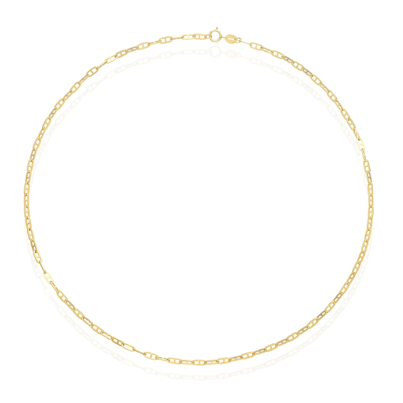 Main Image 2 of 9ct Yellow Gold Small Square Rambo 16&quot; Chain