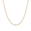 Thumbnail Image 1 of 9ct Tri Colour Gold 3 Plait Diamond Cut Herringbone 17 Inch Chain