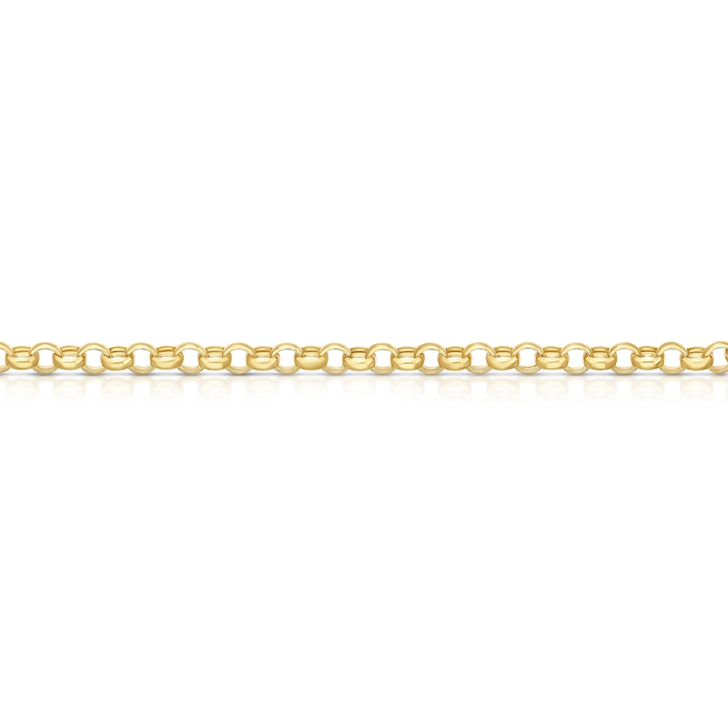 Main Image 2 of 9ct Yellow Gold Padlock Round Belcher 7&quot; Bracelet