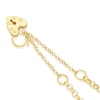 Thumbnail Image 3 of 9ct Yellow Gold Padlock Round Belcher 7 Inch Bracelet