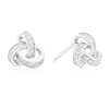 Thumbnail Image 1 of Sterling Silver Cubic Zirconia Knot Stud Earrings