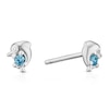 Thumbnail Image 1 of Children's Sterling Silver Dolphin Blue Cubic Zirconia Stud Earrings