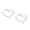 Thumbnail Image 2 of Sterling Silver Bubble Heart Hoop Earrings