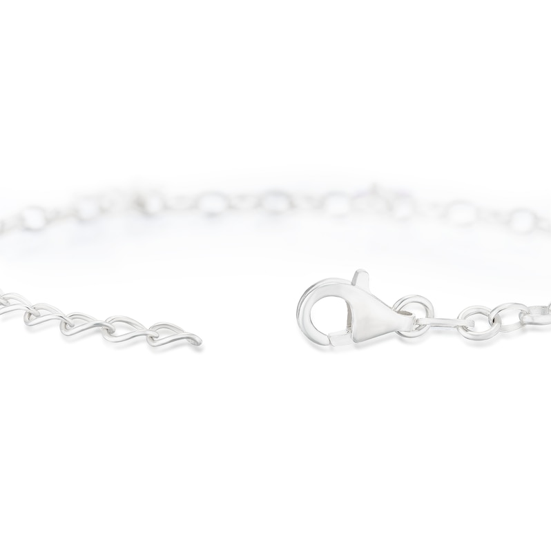 Main Image 3 of Children's Sterling Silver Butterfly & Heart Drop 5.5+1 Inch Bracelet