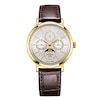 Thumbnail Image 1 of Rotary Moonphase Men's Silver Dial Brown Leather Strap Watch