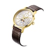 Thumbnail Image 2 of Rotary Moonphase Men's Silver Dial Brown Leather Strap Watch