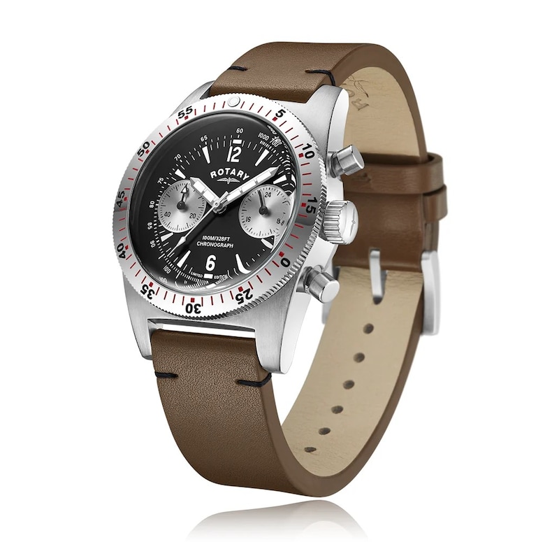 Main Image 2 of Rotary Men's Black Dial Brown Leather Strap Limited Ediiton Watch