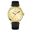 Thumbnail Image 1 of Rotary Men's Gold Tone Dial Black Leather Strap Watch