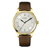 Thumbnail Image 1 of Rotary Men's 40mm Gold Tone Case Brown Leather Strap Watch