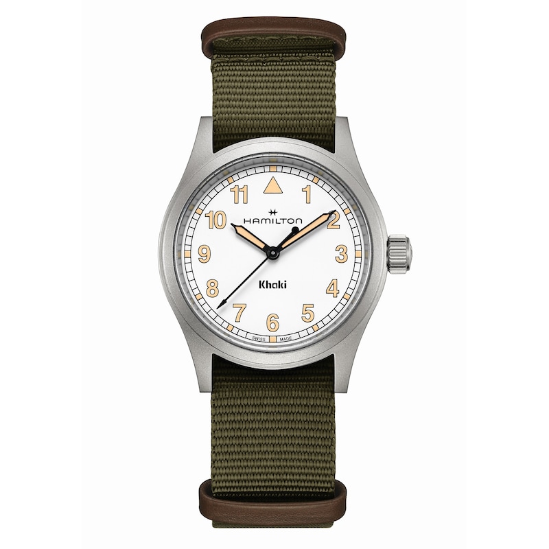 Main Image 1 of Hamilton Khaki Field Men's White Dial Textile Strap Watch