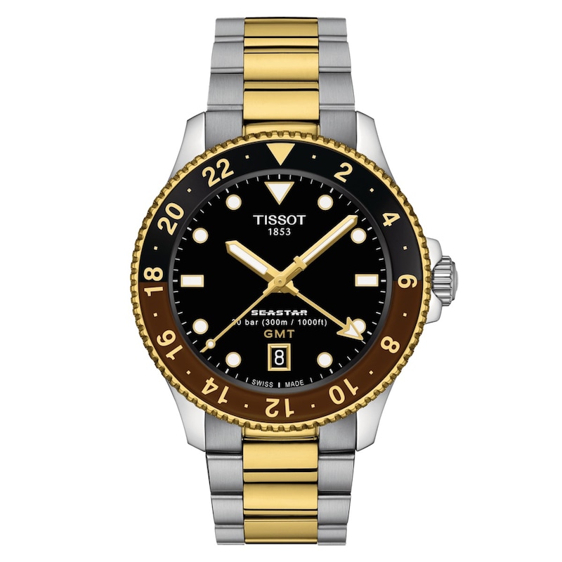 Main Image 1 of Tissot Seastar 1000 GMT Two Tone Bezel & Bracelet Watch