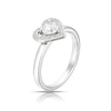 Thumbnail Image 2 of Sterling Silver Cubic Zirconia Heart Halo Ring