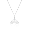 Thumbnail Image 1 of Children's Sterling Silver Diamond Rainbow Pendant 14+2 Inch Necklace