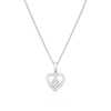 Thumbnail Image 1 of Children's Sterling Silver Diamond Heart Pendant 14+2 Inch Necklace