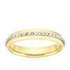 Thumbnail Image 1 of 9ct Yellow & White Gold Diamond Cut Centre Ring