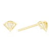 Thumbnail Image 1 of 9ct Yellow Gold Diamond Shape Cubic Zirconia Stud Earrings