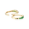 Thumbnail Image 2 of 9ct Yellow Gold Green Cubic Zirconia Hoop Earrings