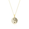 Thumbnail Image 1 of 9ct Yellow Gold Ying & Yang Pendant 16+2 Inch Necklace