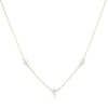 Thumbnail Image 1 of 9ct Yellow Gold 3 Station Cubic Zirconia 18 Inch Chain