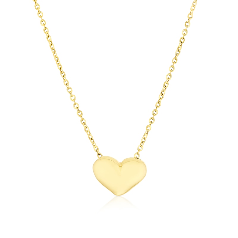 Main Image 1 of 14ct Yellow Gold Bubble Heart Pendant 18&quot; Necklace