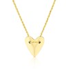 Thumbnail Image 1 of 9ct Yellow Gold Puff Heart 18 Inch Necklace