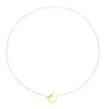 Thumbnail Image 2 of 9ct Yellow Gold Puff Heart T-Bar 18 Inch Necklace