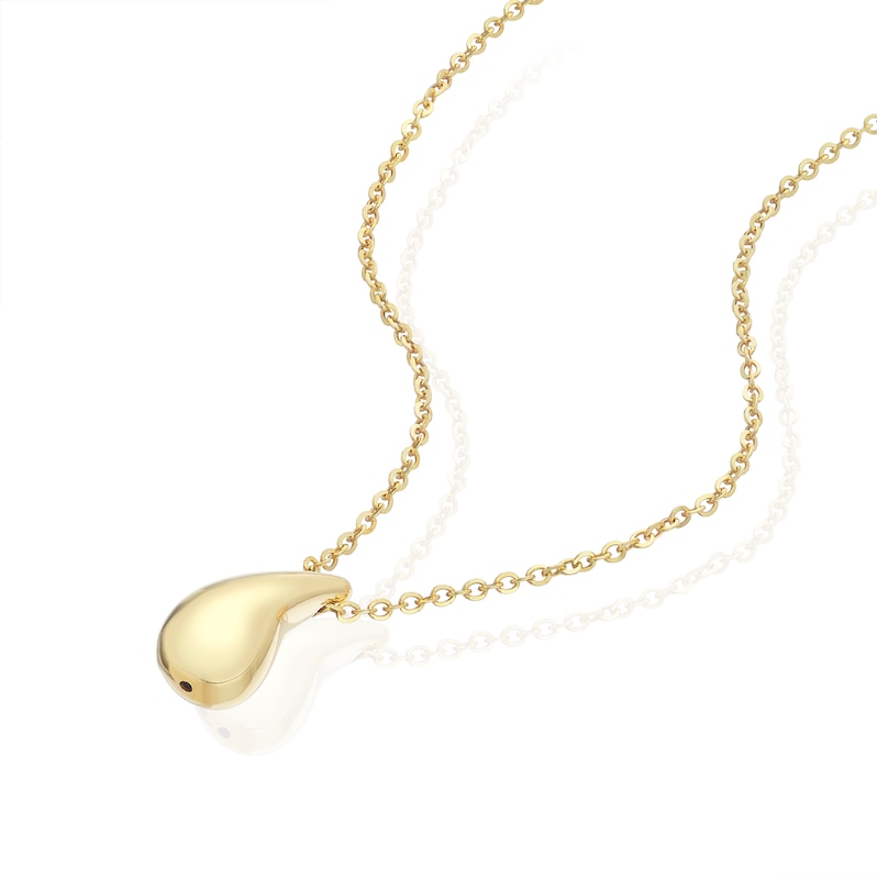 Main Image 2 of 9ct Yellow Gold Bubble Drop Pendant 18 Inch Necklace