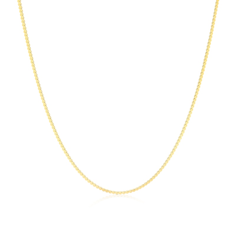 Main Image 1 of 9ct Yellow Gold 50 Gauge 18 Inch Serpentina Chain