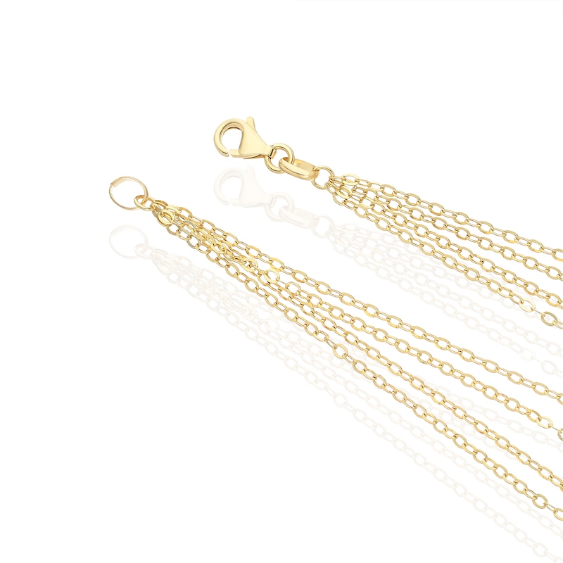 Main Image 3 of 9ct Yellow Gold Four Layer 18&quot; Chain