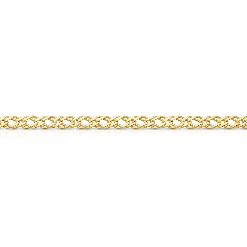 Main Image 2 of 9ct Yellow Gold Double Curb 7.5 Inch Bracelet