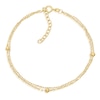 Thumbnail Image 1 of 9ct Yellow Gold Station Ball Sparkle Double 6.5+1 Inch Bracelet