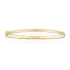 Thumbnail Image 1 of 9ct Yellow & White Gold Twisted Hinged Bangle