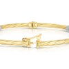 Thumbnail Image 3 of 9ct Yellow & White Gold Twisted Station Bangle