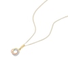 Thumbnail Image 2 of 9ct Yellow Gold Cubic Zirconia Swirl Pendant 16+2 Inch Necklace